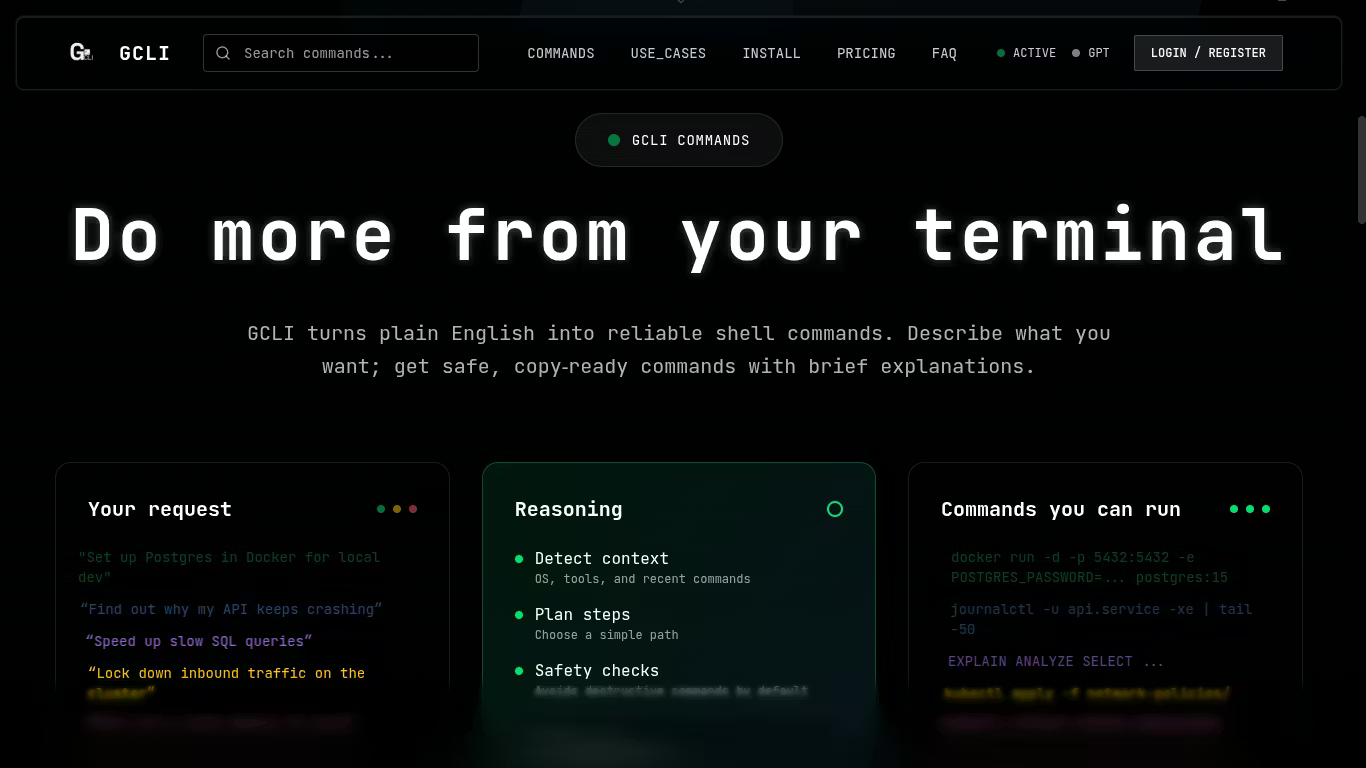 gcli.io — slide 2 of 3